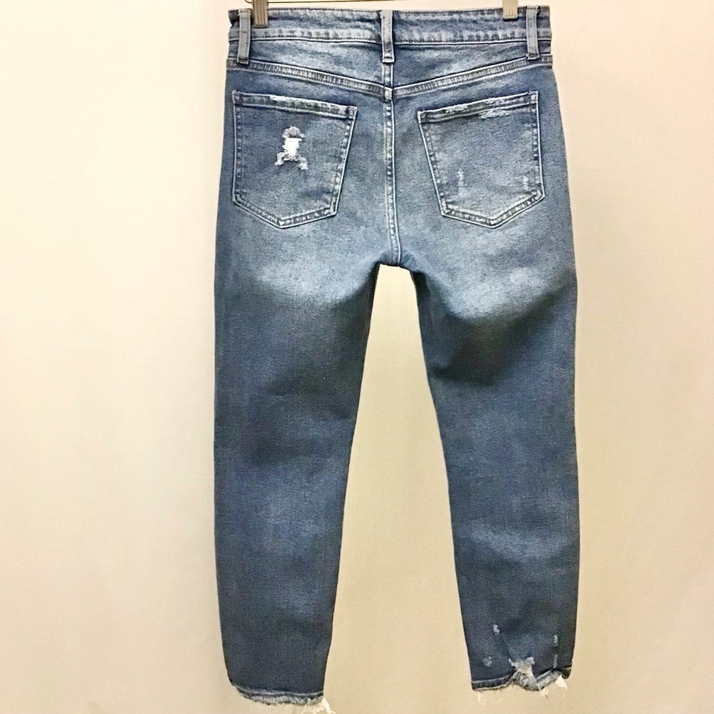 JBD. 27 Jeans Women’s Tapered Leg Distressed Frayed Hems Stretch Style DP443 - Picture 6 of 11